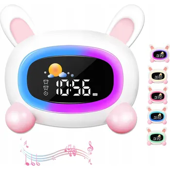 Budík LED HODINY BUDÍK LAMPIČKA NOČNÍ PRO DĚTI DÍTĚ AKUMULÁTOR S HUDBOU