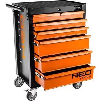 NEO TOOLS Dílenký vozík, 6 zásuvek + 149 ks nářadí 84-221+G2 NEO TOOLS 84-221+G2