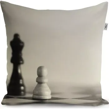Polštář Sablio Polštář Šachy - 40x40 cm