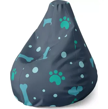 Sedací pytel Sablio Sedací vak Pear Kostičky - 70 x 95 x 15 cm