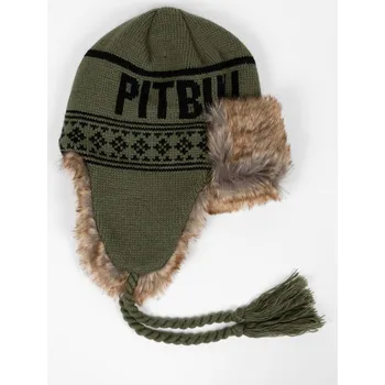 Čepice PitBull West Coast - zimní pletená čepice Mission Bay olivová velikost: S/M