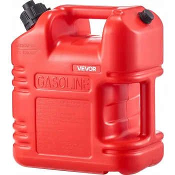 Kanystr VEVOR Kanystr na palivo 9,5 l s nálevkou a průhlednou stupnicí, červený