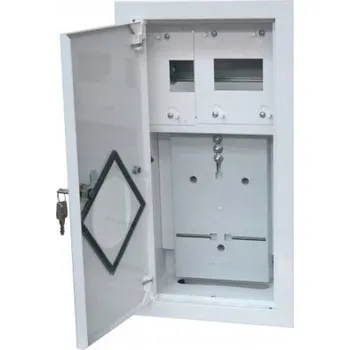 Rozvaděč Rozvodnice pod omítku kovová 1 X TL 1F pro elektronický elektroměr + 6 jističů