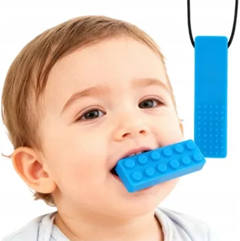 Přívěsek LOGOPERAPEUTICKÝ KOUSÁTKO ORTODONTICKÝ TERAPEUTICKÝ PŘÍVĚSEK NA KRK CIHLA