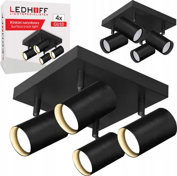 Stropní svítidlo 4x GU10 Halogenové svítidlo Nastavitelné přisazené SPOT Nástěnné svítidlo