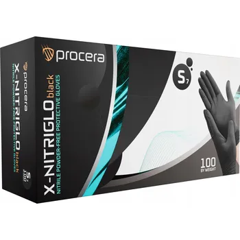 Vyšetřovací rukavice Nitrilové rukavice bez pudru, nesterilní X-NITRIGLO ČERNÉ 100 ks, velikost XL