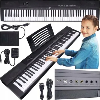 PŘENOSNÉ DIGITÁLNÍ PIANO S 88 KLÁVESAMI A SUSTAIN PEDÁLEM