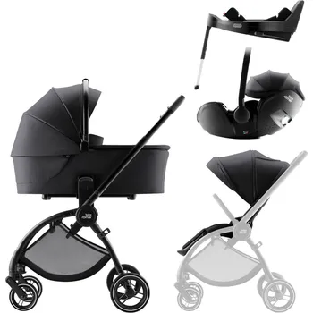 Přeprava dětí BRITAX - Set kočárek Rio + hluboká korba + autosedačka Baby-Safe PRO + Vario Base 5Z Style