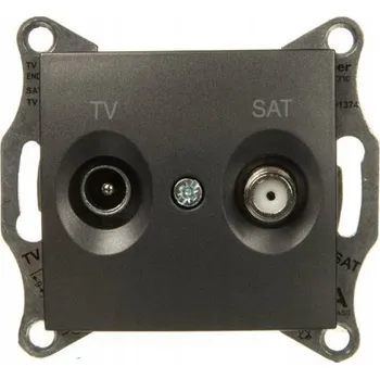 Elektrická zásuvka Anténní zásuvka nástěnná Schneider Electric šedá