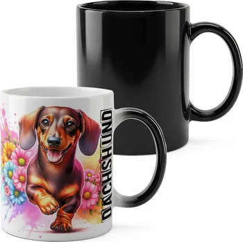 MAGICKÝ HRNEK 330ML S POTISKEM - PES PSI PESEK PLEMENO JEZEVČÍK DACHSHUND HOT DOG