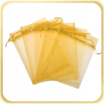 Obraz Sáčky z organzy 10x15 cm 100 ks SVATBA ZLATÉ