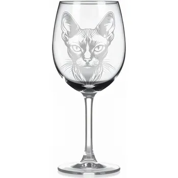 Sklenice Sklenice na víno s kočkou – motiv 79