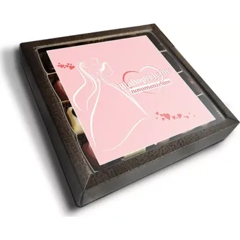 Bonboniéra Sablio Pralinky Blahopřejeme novomanželům - 20 ks pralinek