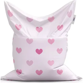 Sedací pytel Sablio Sedací vak Classic Růžové srdce - 150x100 cm