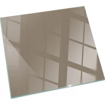 Krbová kamna Tvrzené sklo Podložka Ochranná pod Kamna Barva Hnědá Čtverec 60x60 cm