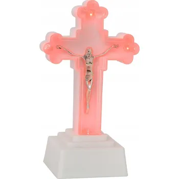 Obraz LED figurka k vložení do hrobu - KŘÍŽ 18 CM - ČERVENÉ SVĚTLO