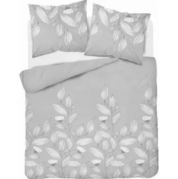 Povlečení Povlečení 160x200 šedé listy Bavlna