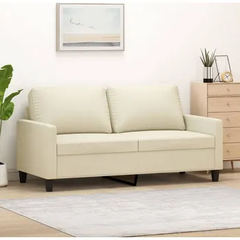 Pohovka zahrada-XL 2místná pohovka krémová 140 cm umělá kůže 359138