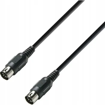 Audio kabel Kabel DIN - DIN Adam Hall K3MIDI0075BLK 0,75 m