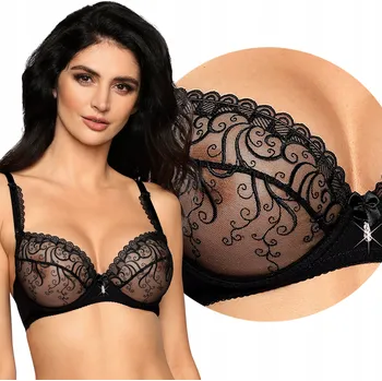 Podprsenka RÓŻA Anuk Podprsenka Měkká SOFT ČERNÁ 80D