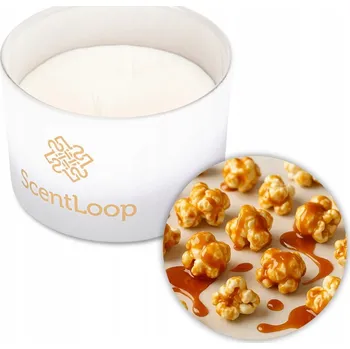 Svíčka Vonná svíčka ze sójového vosku ScentLoop Caramel Popcorn 100g