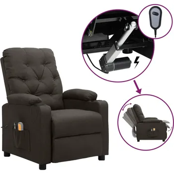 Masážní křeslo Elektrické masážní křeslo taupe textil Hnědošedá 3098859