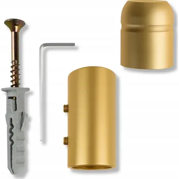 Držák pro profily fi25 Centrální kulaté upevnění zábradlí harfy Zlatý