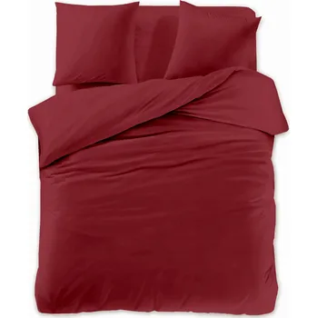 Povlečení Sada Povlečení Bordó Dvoulůžková 160x200 cm se 2 Povlaky na Polštáře 70x80 cm