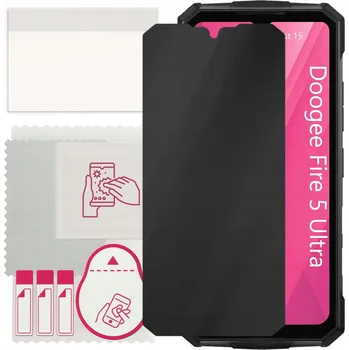 Pouzdro na mobilní telefon Hybridní Sklo s filtrem soukromí pro Doogee Fire 5 Ultra, PRIVACY