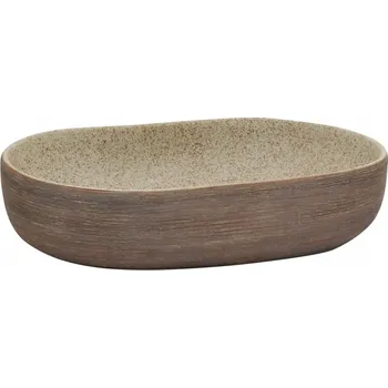 Umyvadlo Umyvadlo na desku asymetrické vidaXL hnědé