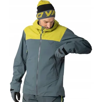 Moto bunda DYNAFIT Pánská trekingová bunda Ridge Gore-Tex – modrá/žlutá m