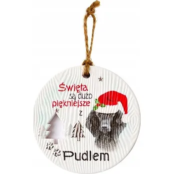 Přívěsek Keramický přívěsek CEZ-024 BN (Tmavý pudl)