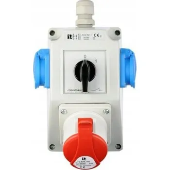 Elektrická zásuvka Hermetická Elektrická Zásuvka Spamel červená