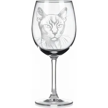 Sklenice Sklenice na víno s kočkou – motiv 15