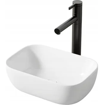 Umyvadlo Umyvadlo na desku keramické bílé oválné 37x25,5 cm
