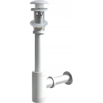 Sifon Zátka s přepadem klik-klak kulatý Garmand bílá