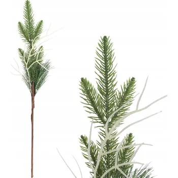 Vánoční dekorace VĚTVIČKA OZDOBNÁ VĚTVIČKA DEKORACE VÁNOČNÍ UMĚLÉ VĚTVIČKY SMRK 47 cm