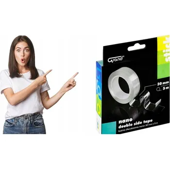 Lepicí páska Oboustranná nano lepicí páska 30 mm x 5 m x 1 mm Grand