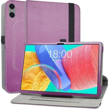 Pouzdro na mobilní telefon Pouzdro otočné pro TECLAST P25T 10,1" PU kůže s funkcí stojanu, fialové