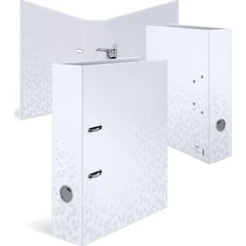 Designový pákový pořadač A4 7cm karton, barva bílá