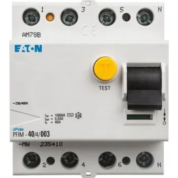 Proudový chránič EATON 235410 PFIM-40/4/003-MW Proudový chránič 4P 40A 30mA
