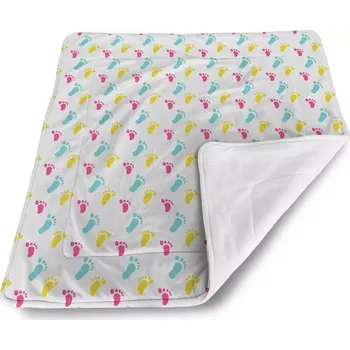 deka Sablio Deka pro miminko Obtisk nožiček - 90x120 cm