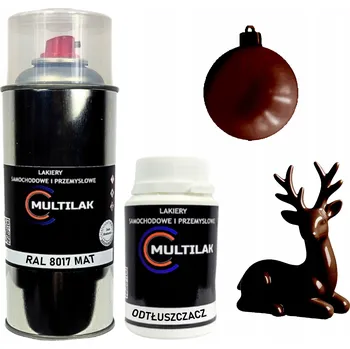 Barva ve spreji Matný lak ve spreji na figurky, skleněné a keramické ozdoby RAL 8017