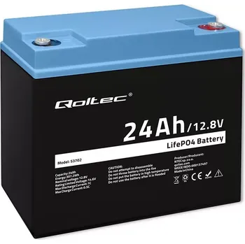 Záložní baterie Akumulátor LiFePO4 lithiovo-železofosfátový 12.8V 24Ah 307.2Wh s BMS