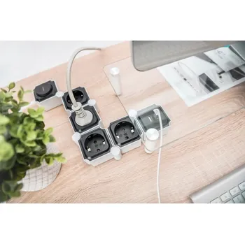 Elektrická zásuvka Zásuvková lišta Digitus DA-70620 6 zásuvek, 1,6 m, bílý