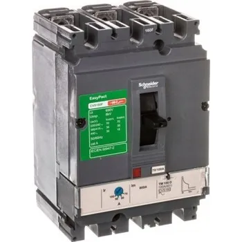 Jistič Schneider Electric EasyPact, jistič s tepelnou a magnetickou spouští CVS160F TMD 100A 3P 3D, LV516331