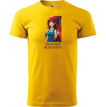 Pánské tričko Sablio Tričko s potiskem Ano, jsem kamioňačka - žluté XL