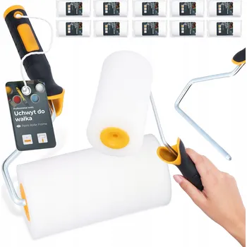 Malířský váleček 10x VÁLEČEK MALÍŘSKÝ Pěnový 15 cm Náhradní Pro Malování Nábytku Houbový DRŽÁK