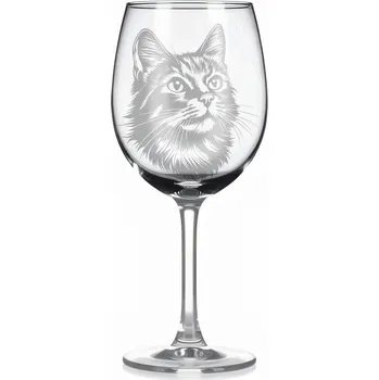Sklenice Sklenice na víno s kočkou – motiv 205
