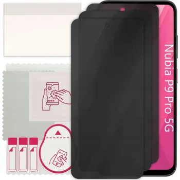 Pouzdro na mobilní telefon 3x Hybridní Sklo s Filtrem Soukromí pro Nubia P9 Pro 5G, PRIVACY